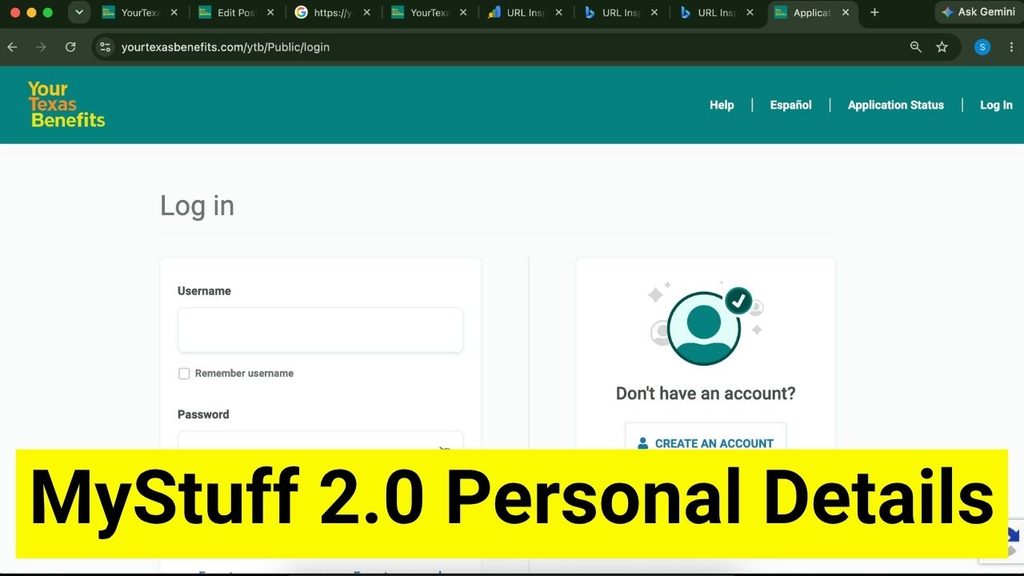 MyStuff 2.0 Personal Details